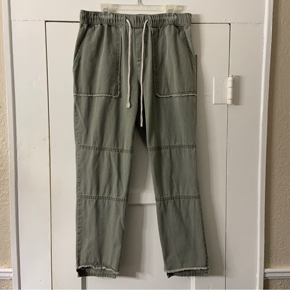 ZaraBasicZ1975 *Elastic Waist *Pockets *Cut Off Hems Pants